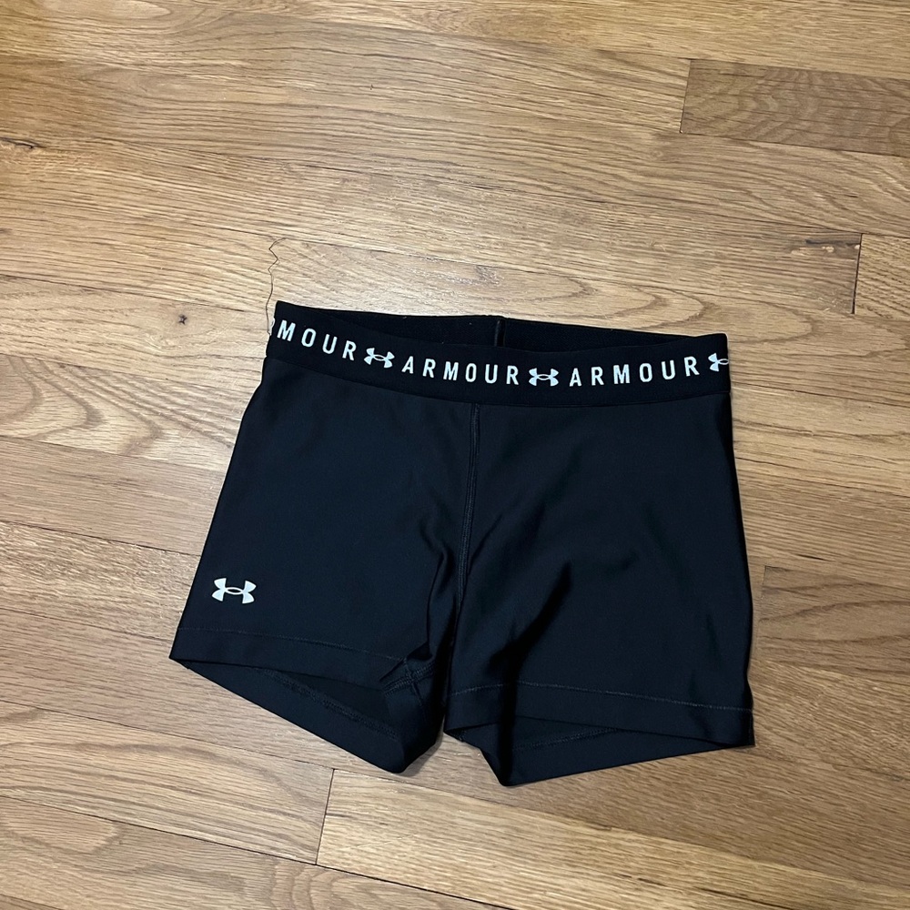 Under Armour Black Athletic Shorts with Elastic Waistband